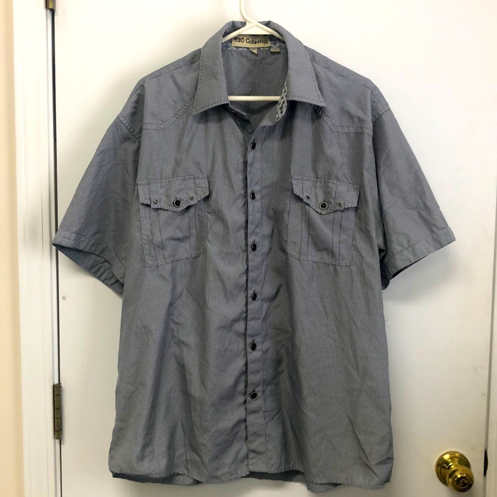 H20 Collection Short Sleeve Button Down Shirt Size XL M167